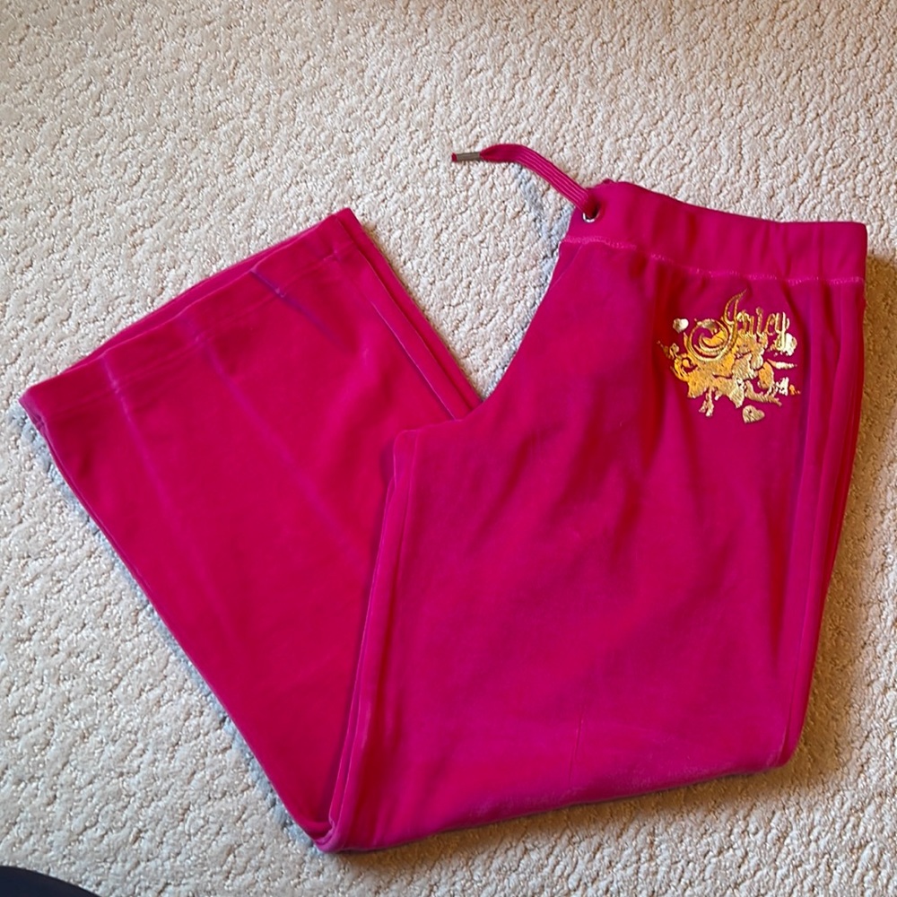 Juicy Couture | Velour Hot Pink Track Pants | 1x